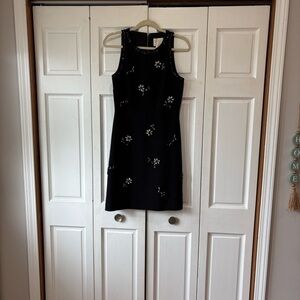 kate spade Black Sleeveless Embellished Shift Dress